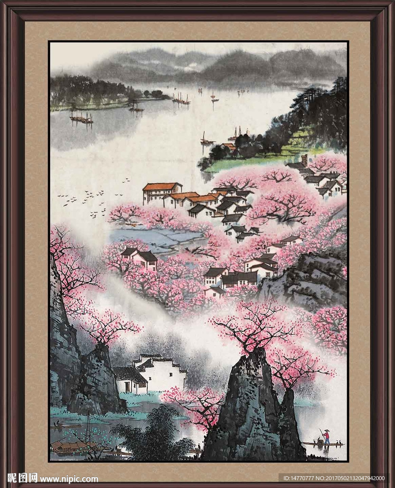 竖幅国画