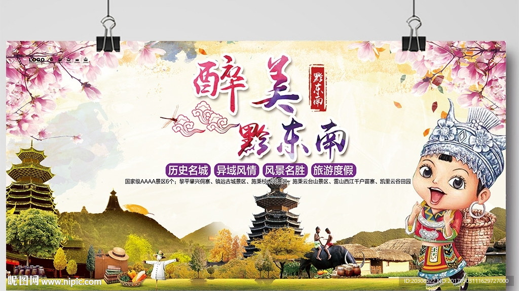 最美黔东南旅游宣传展板