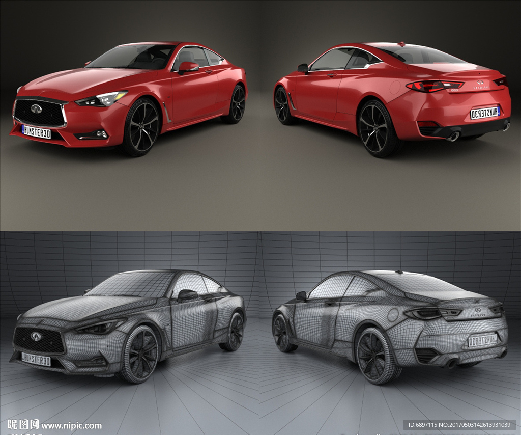 英菲尼迪 Q60模型
