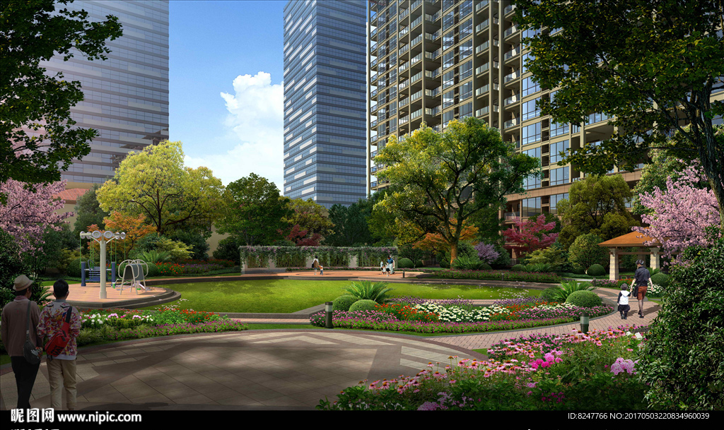 公园景观效果图