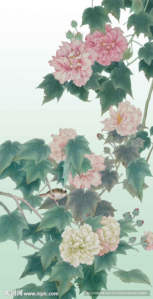 中式花鸟玄关