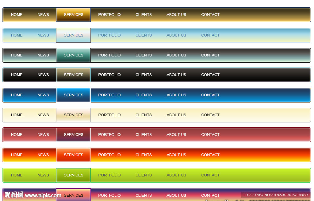 导航条网页设计元素