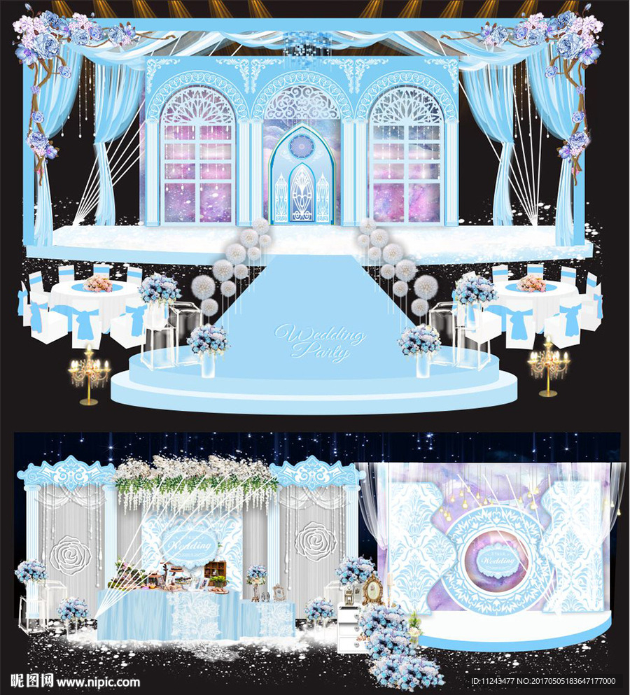 蓝色婚礼 婚礼背景