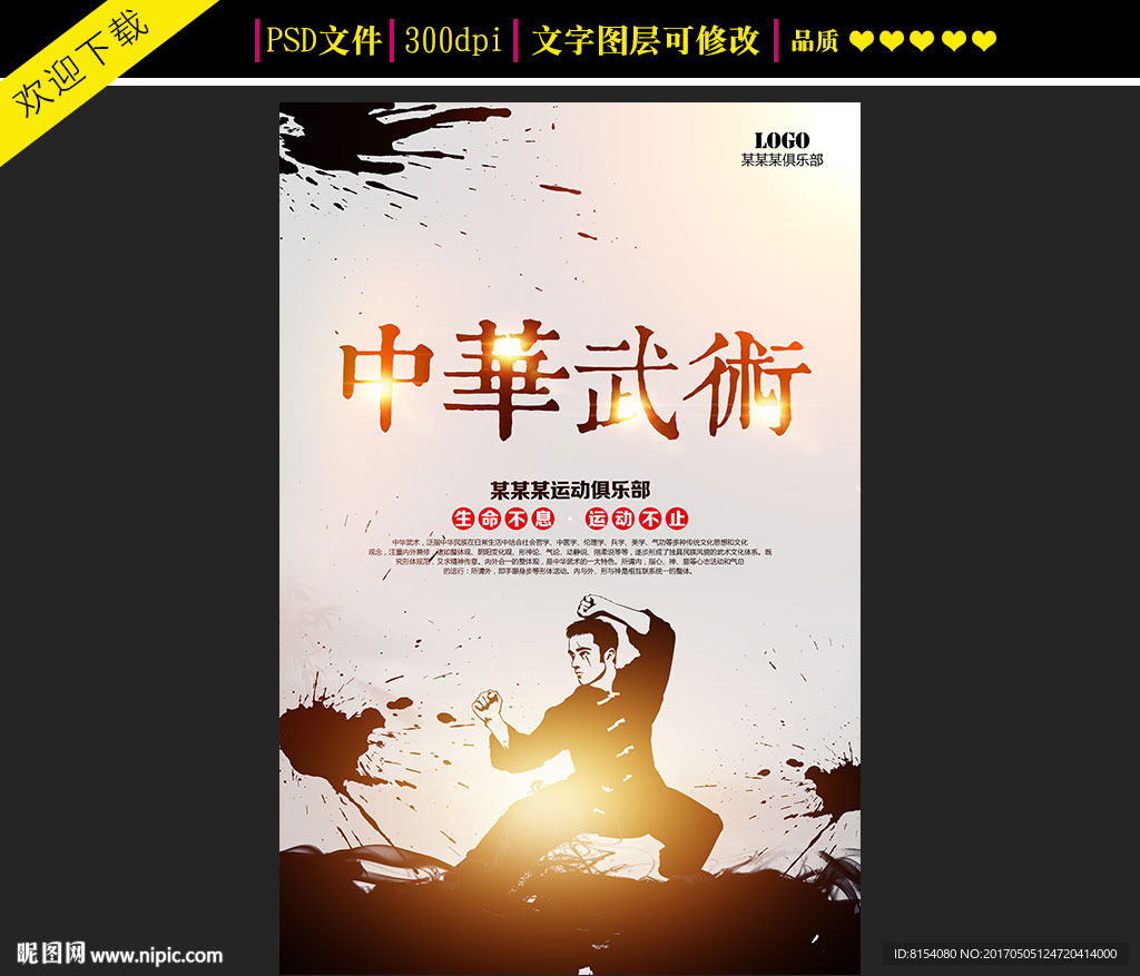 中华武术海报