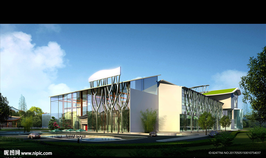 植物博物馆建筑效果图