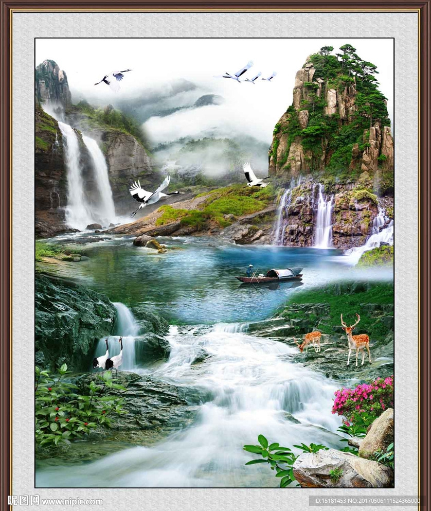 山水风景 财源滚滚