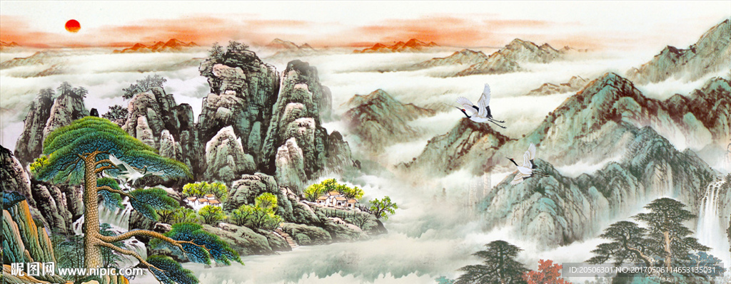 国画山水画