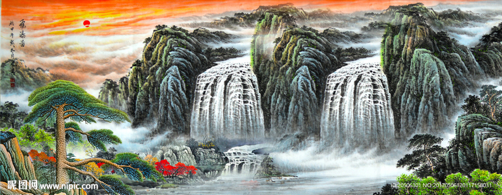 国画山水画