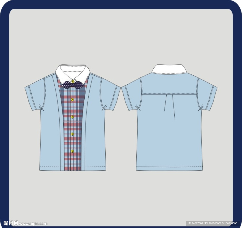 男童校园风格夏季短袖T恤