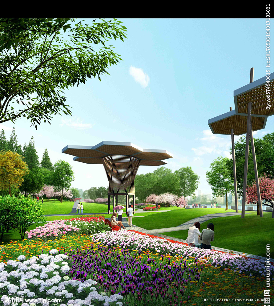 公园小品景观设计效果图