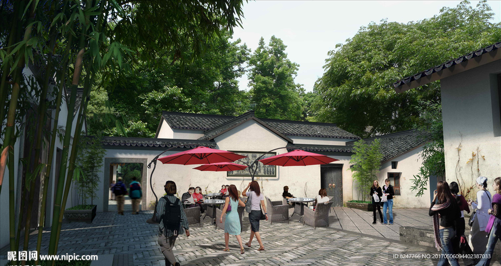 新农村旅游景点景观效果图