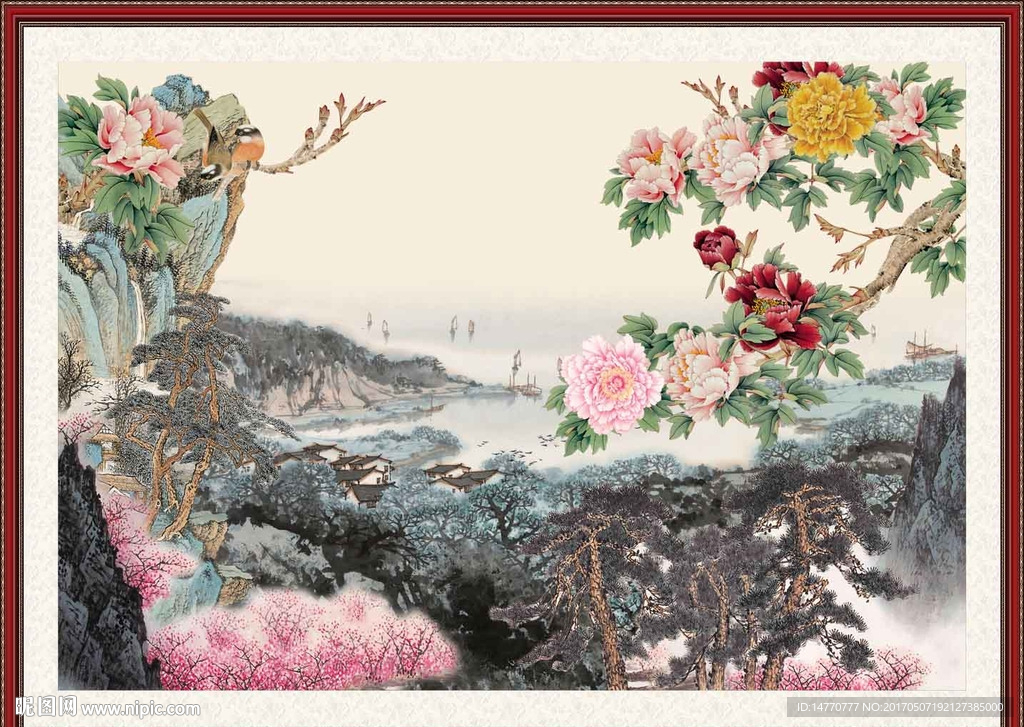国画牡丹