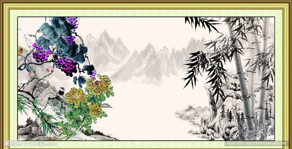 国画竹子