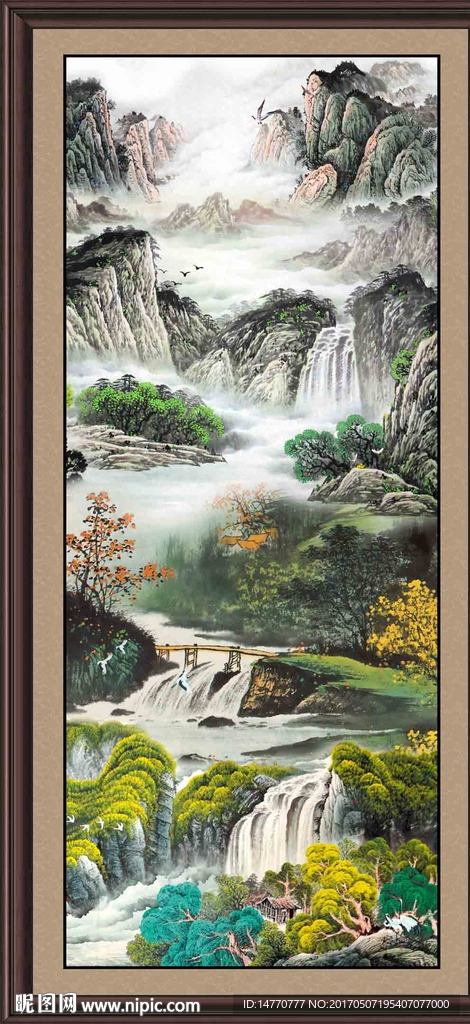 竖幅国画