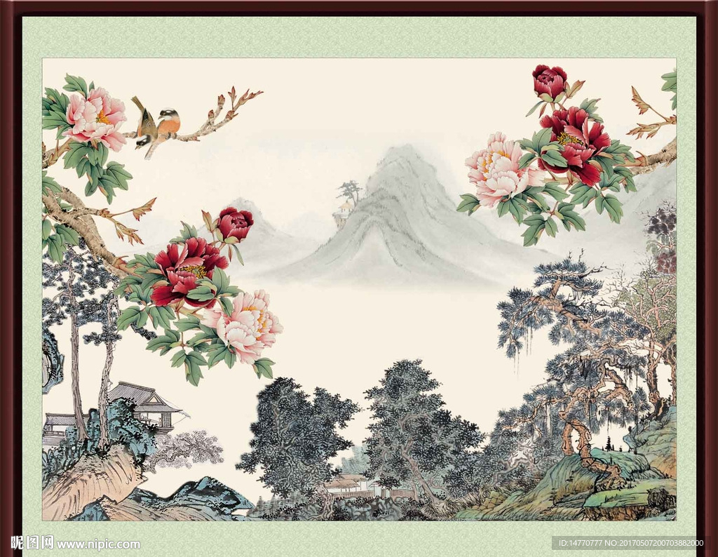 国画牡丹
