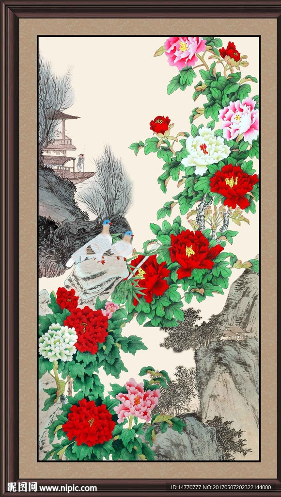 国画牡丹