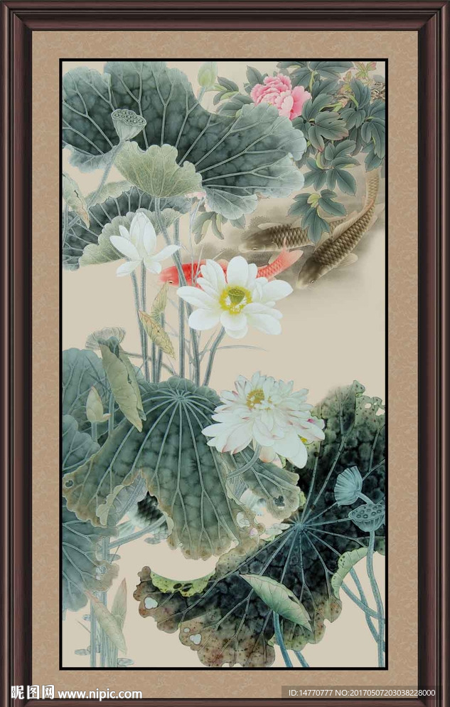 水墨荷花
