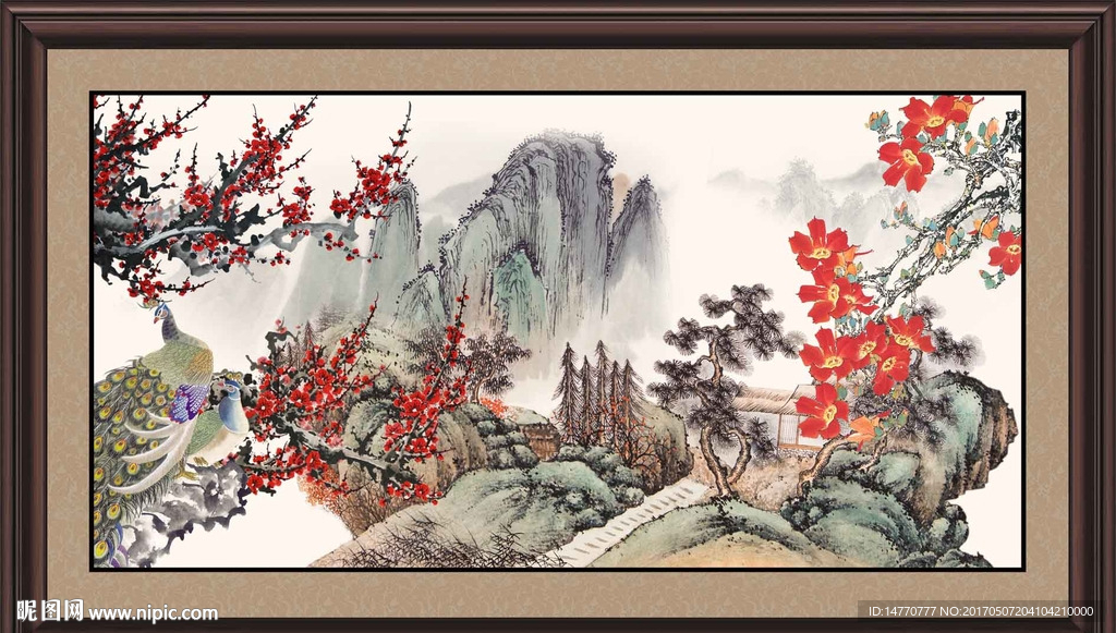 国画梅花