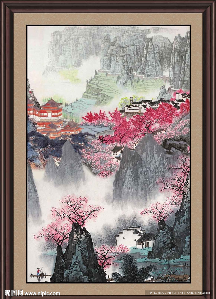 竖幅国画