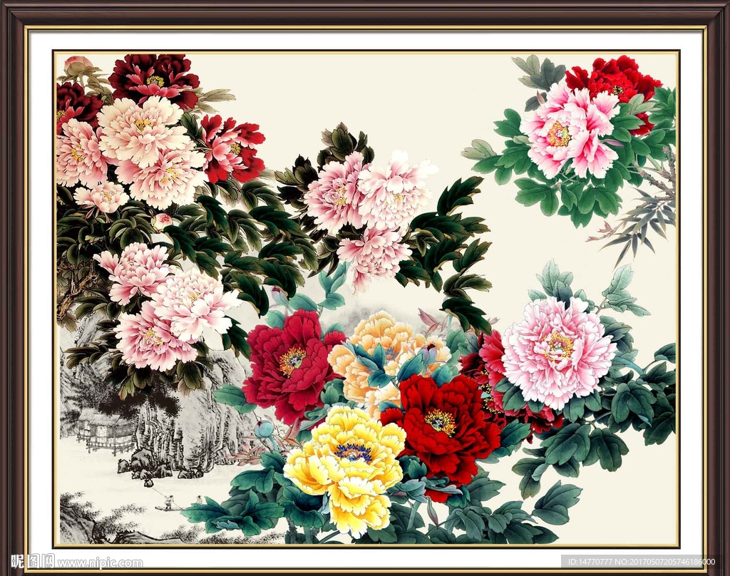 国画牡丹