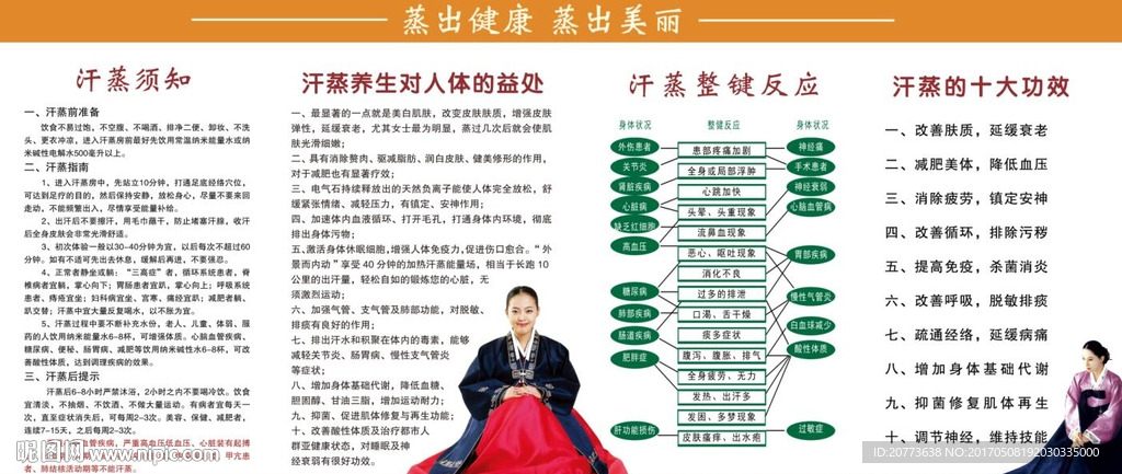 蒸出健康蒸出美丽 汗蒸房挂画