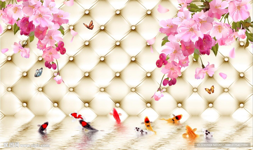 梦幻花倒影