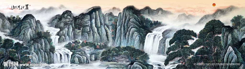 水墨山水画