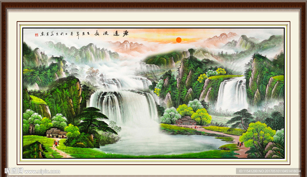山水风景画景