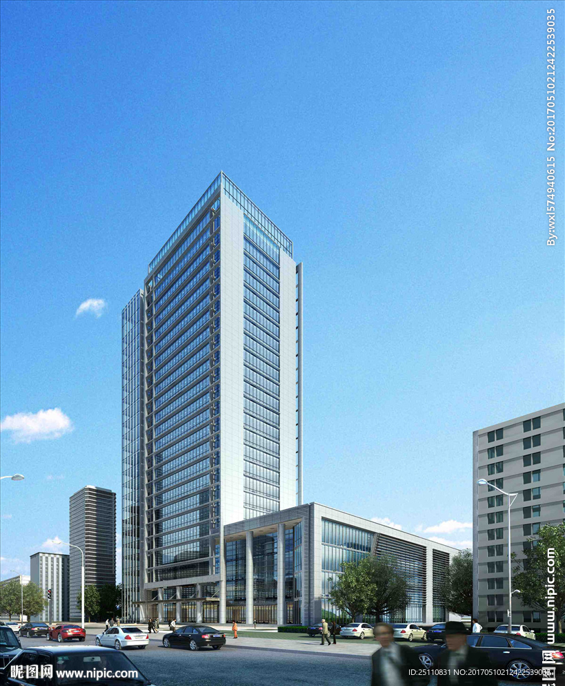 高层公建商业街效果图