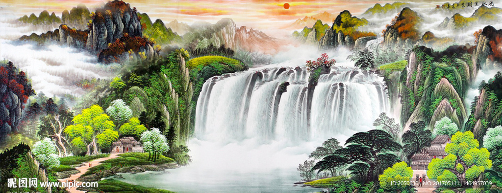 山水风景画 山水