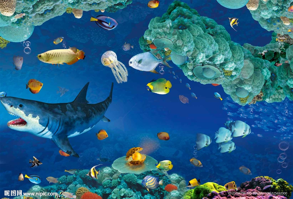 海底背景墙
