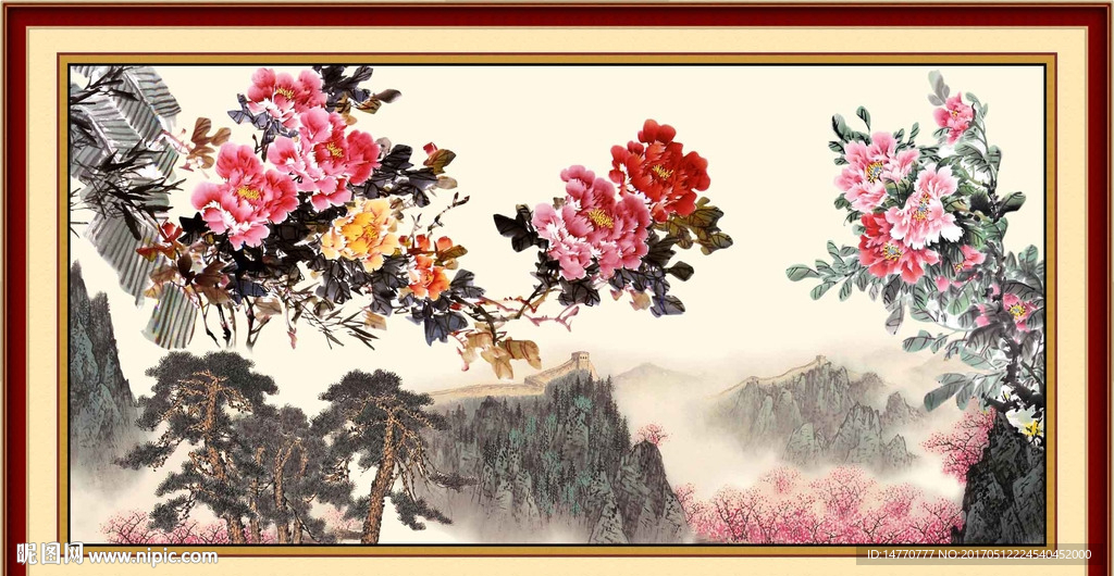 国画牡丹