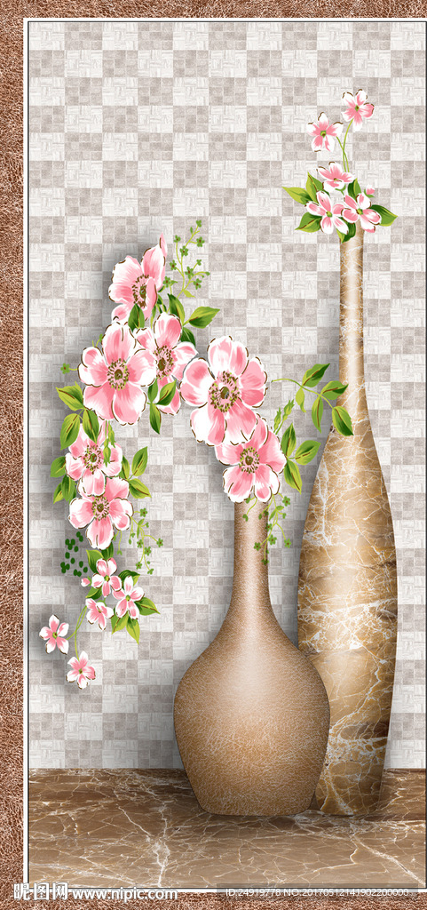 瓶中花装饰画