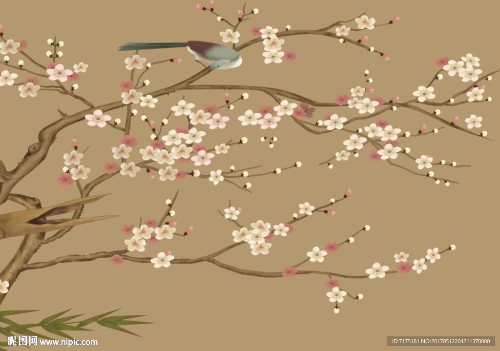 花鸟图玉兰