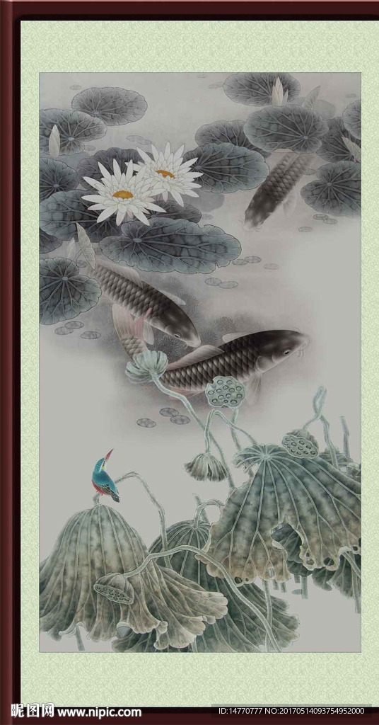 水墨荷花