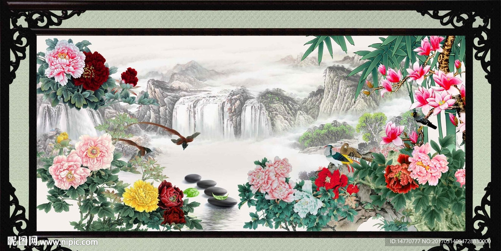 国画牡丹