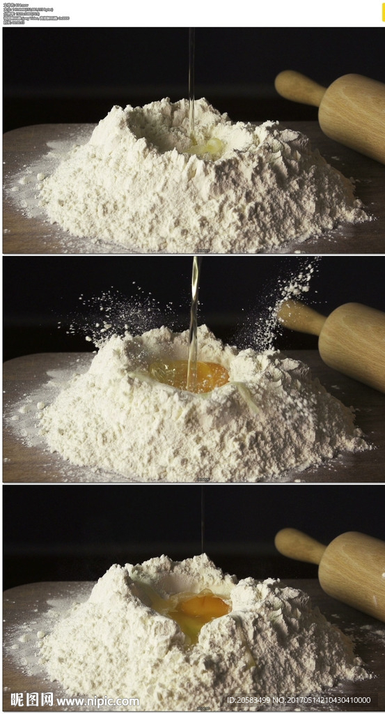 鸡蛋掉进面粉