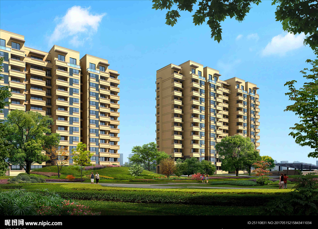 高层住宅山坡设计景观地下车库图