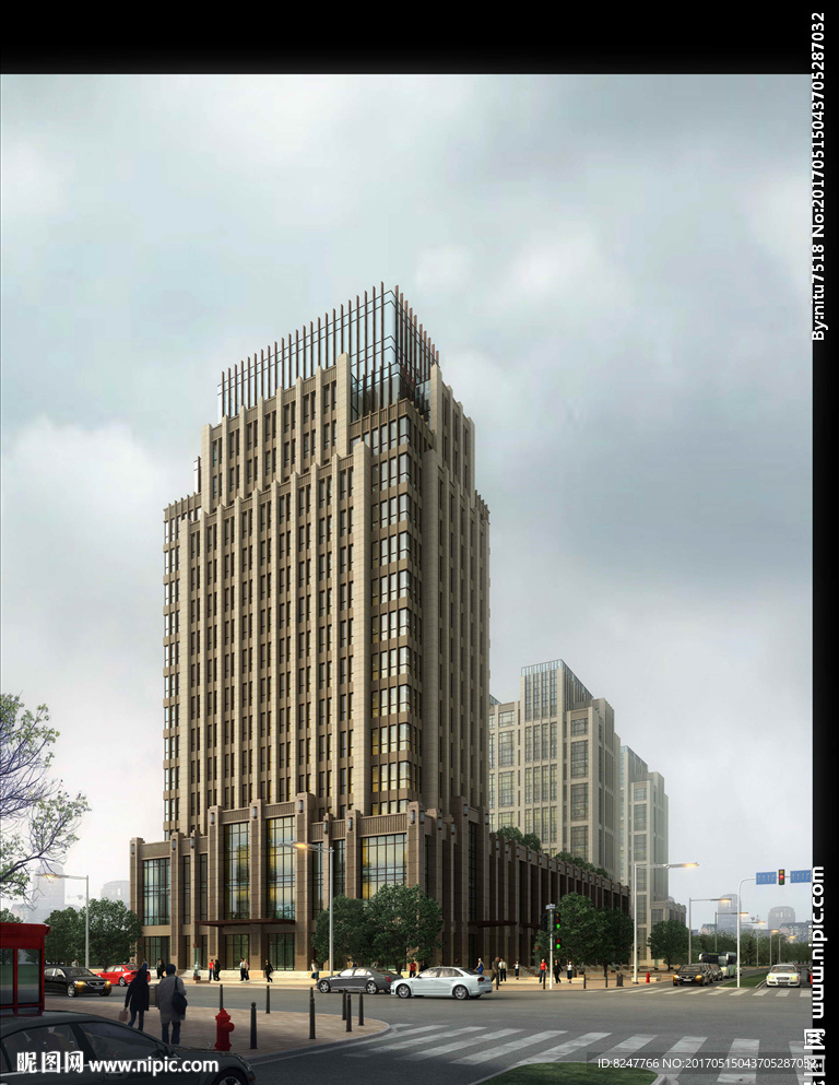 商业住宅建筑效果图