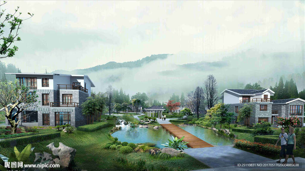 仙境意境山体设计别墅图