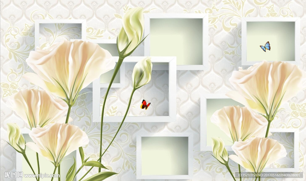 3D百合花