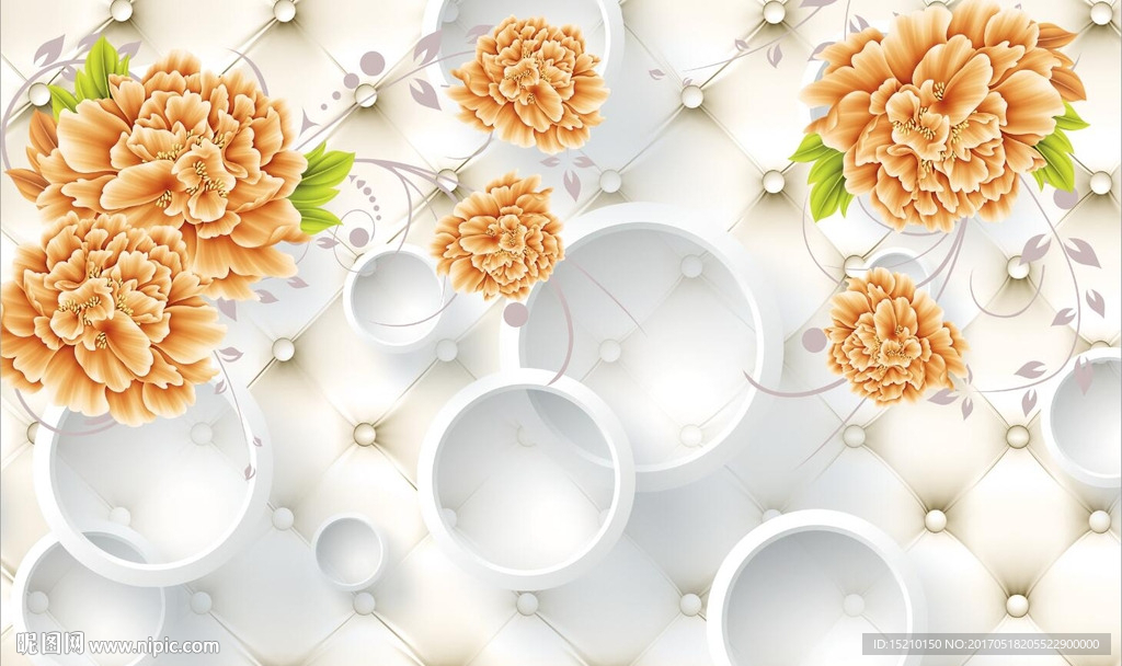 3D玫瑰花