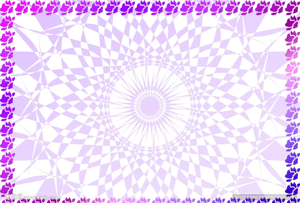 紫粉红-证书底纹