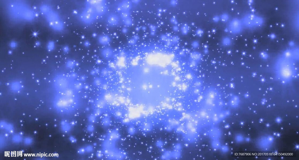 蓝色宇宙星空粒子闪烁