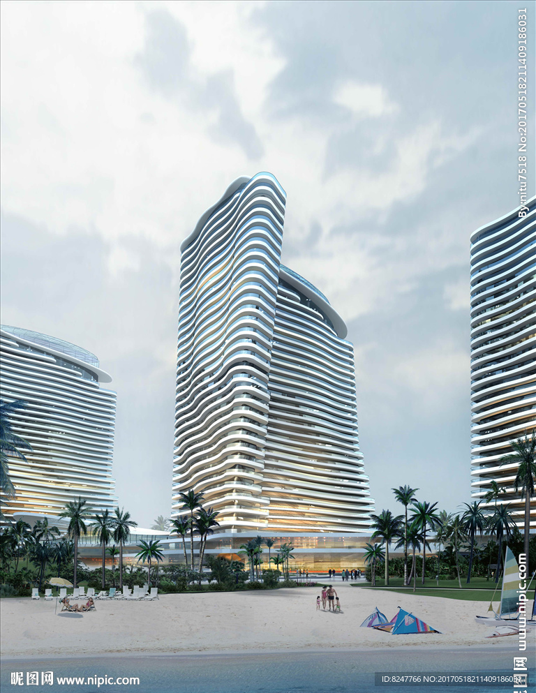 异形建筑CBD商务中心建筑效果