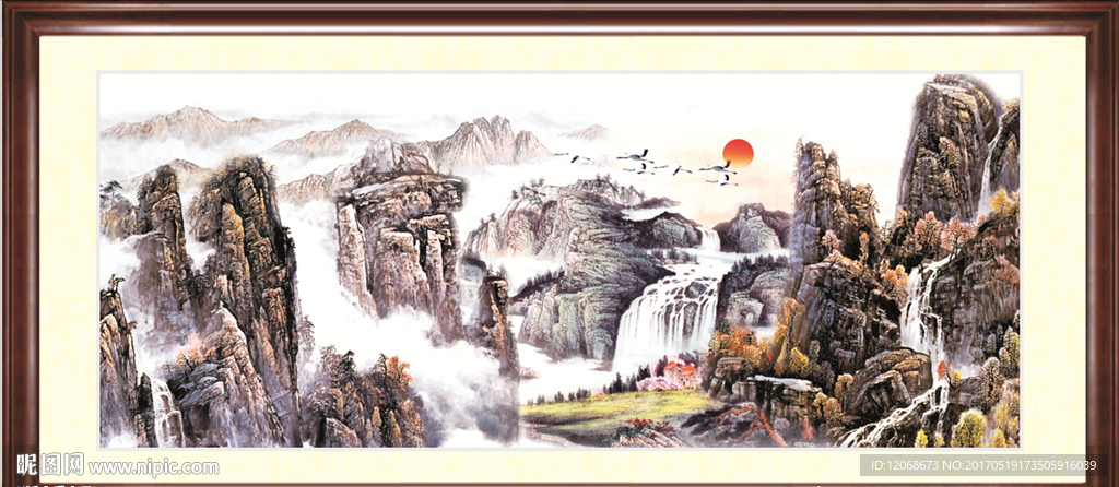 山水画 装裱字画