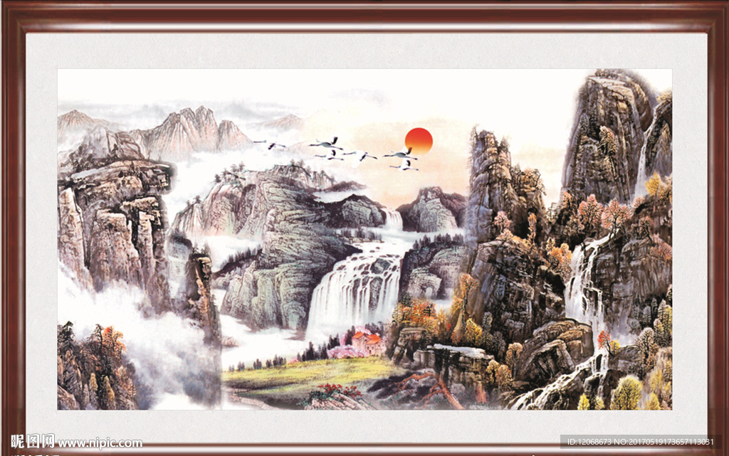 山水画 装裱字画