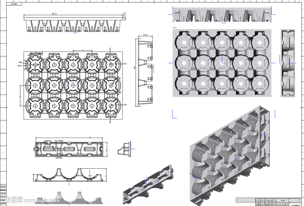 饮料礼盒内托结构