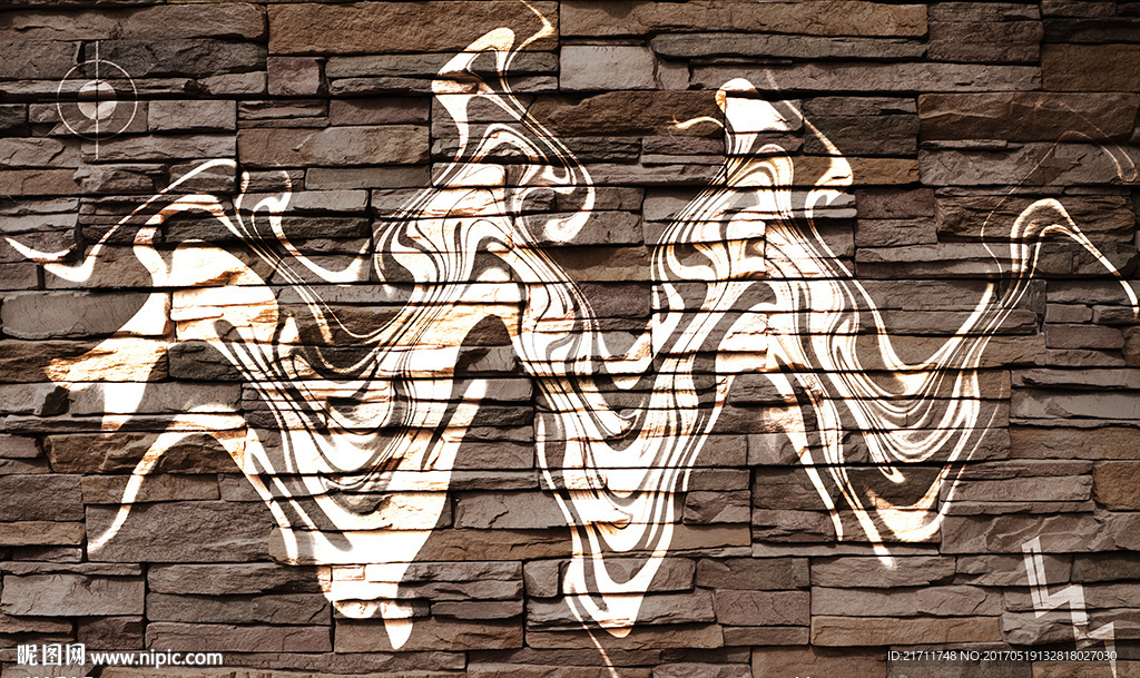 抽象曲线文化墙电视背景墙