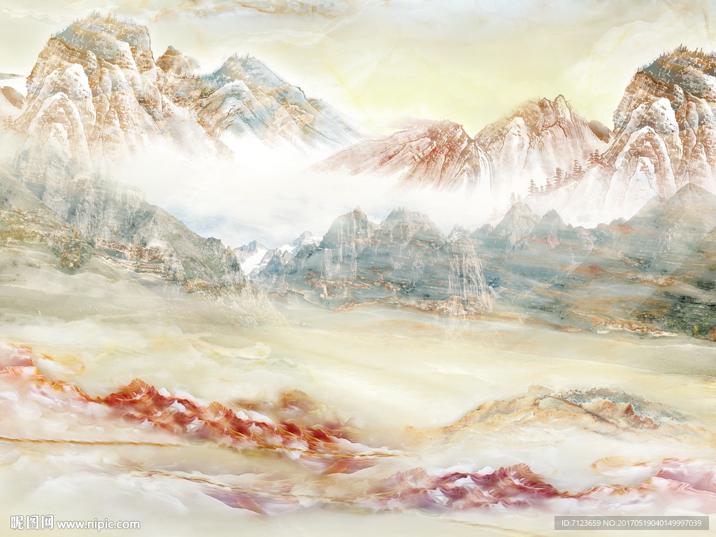 高清石纹背景墙